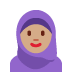 🧕🏽 woman with headscarf: medium skin tone display on Twitter